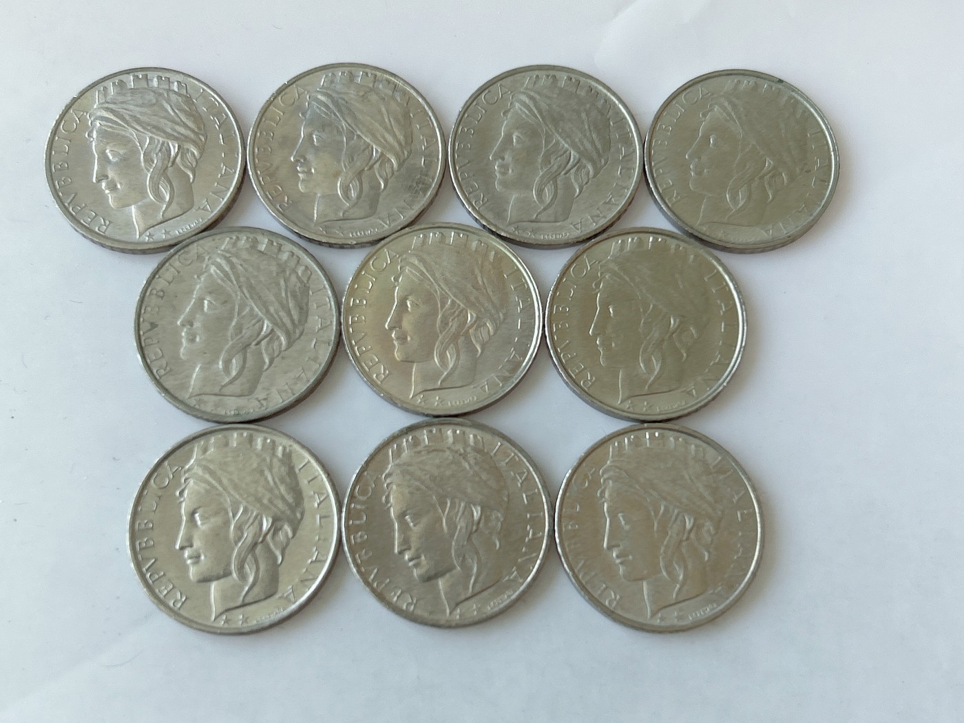 第一海外回流一元起拍收藏 散币专场 第82期 意大利100里拉 2个版本 10枚