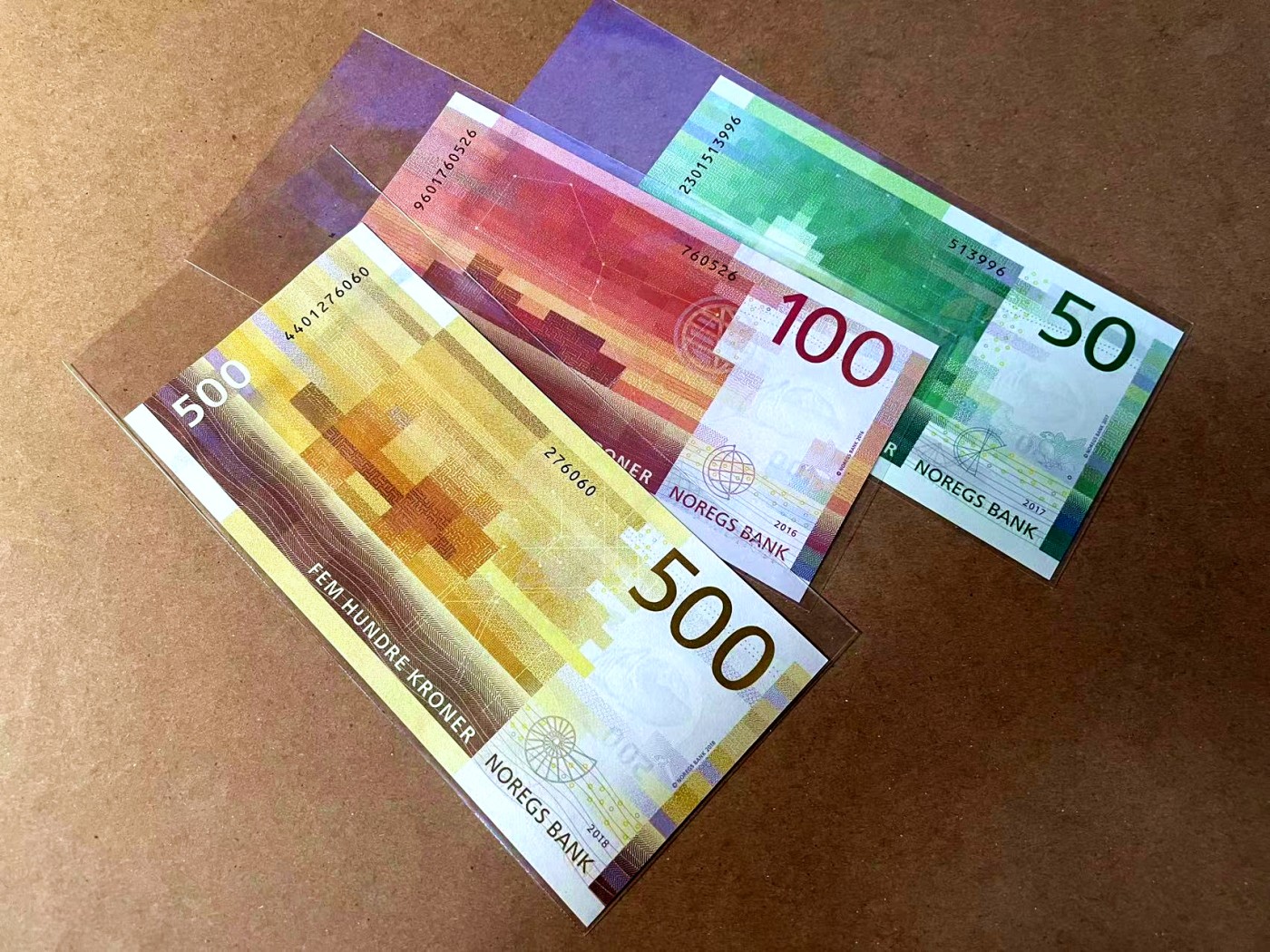 【Blue Auction】✨世界纸币精拍第464期【精】 【一组3张 包含无47】挪威 2016-18年50-500克朗 全新UNC