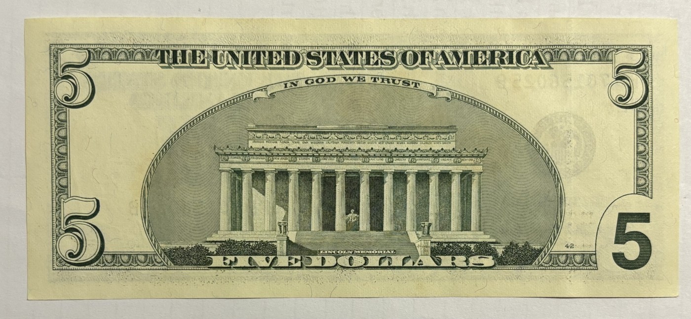 Chase Auction 第28期 - - 外钞、民国钞和人民币混合场！ 2003A 5美元 大头版 联邦储备券