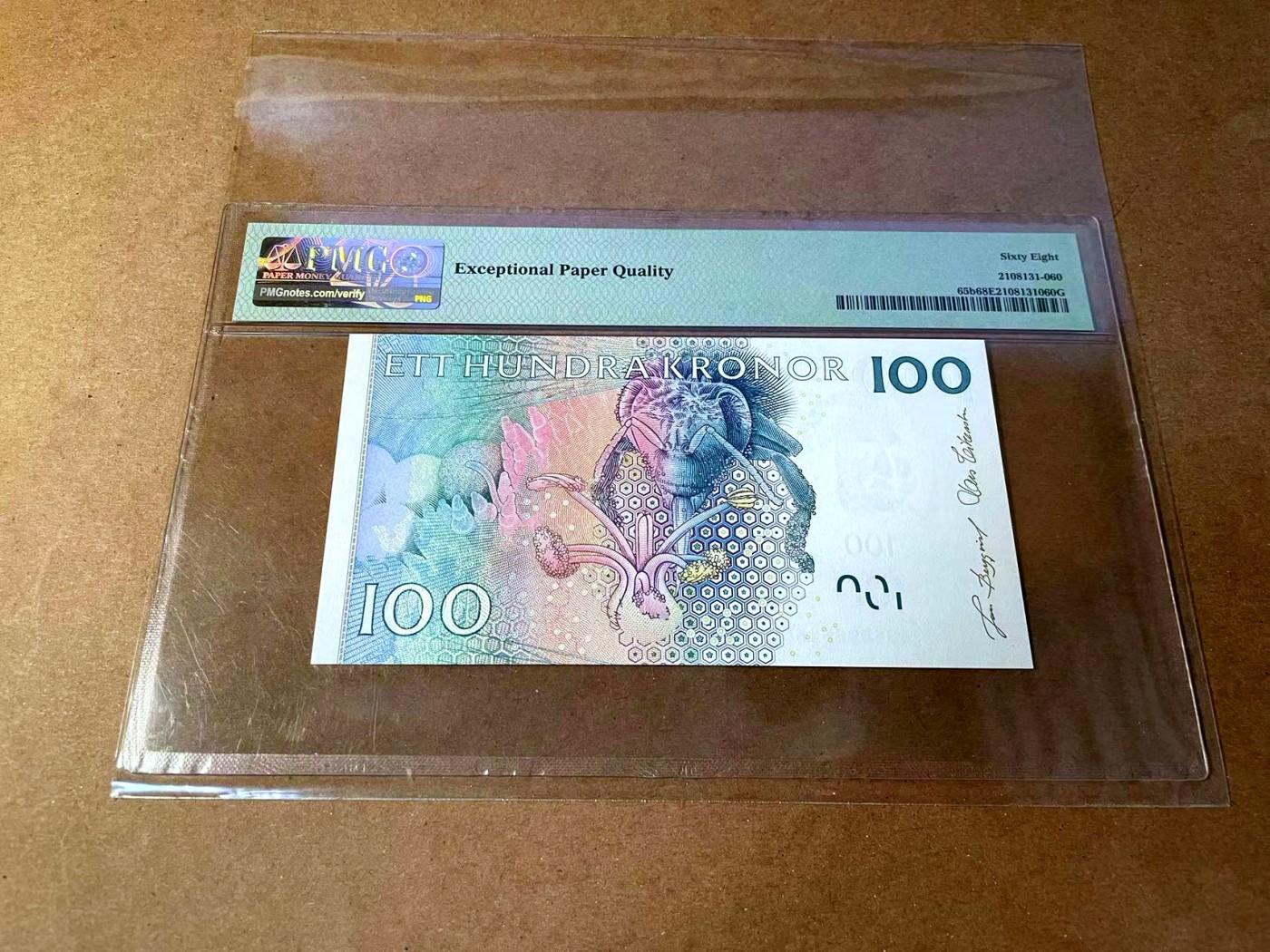 【Blue Auction】✨世界纸币精拍第464期【精】 瑞典 2003年100克朗PMG68EPQ 超高分