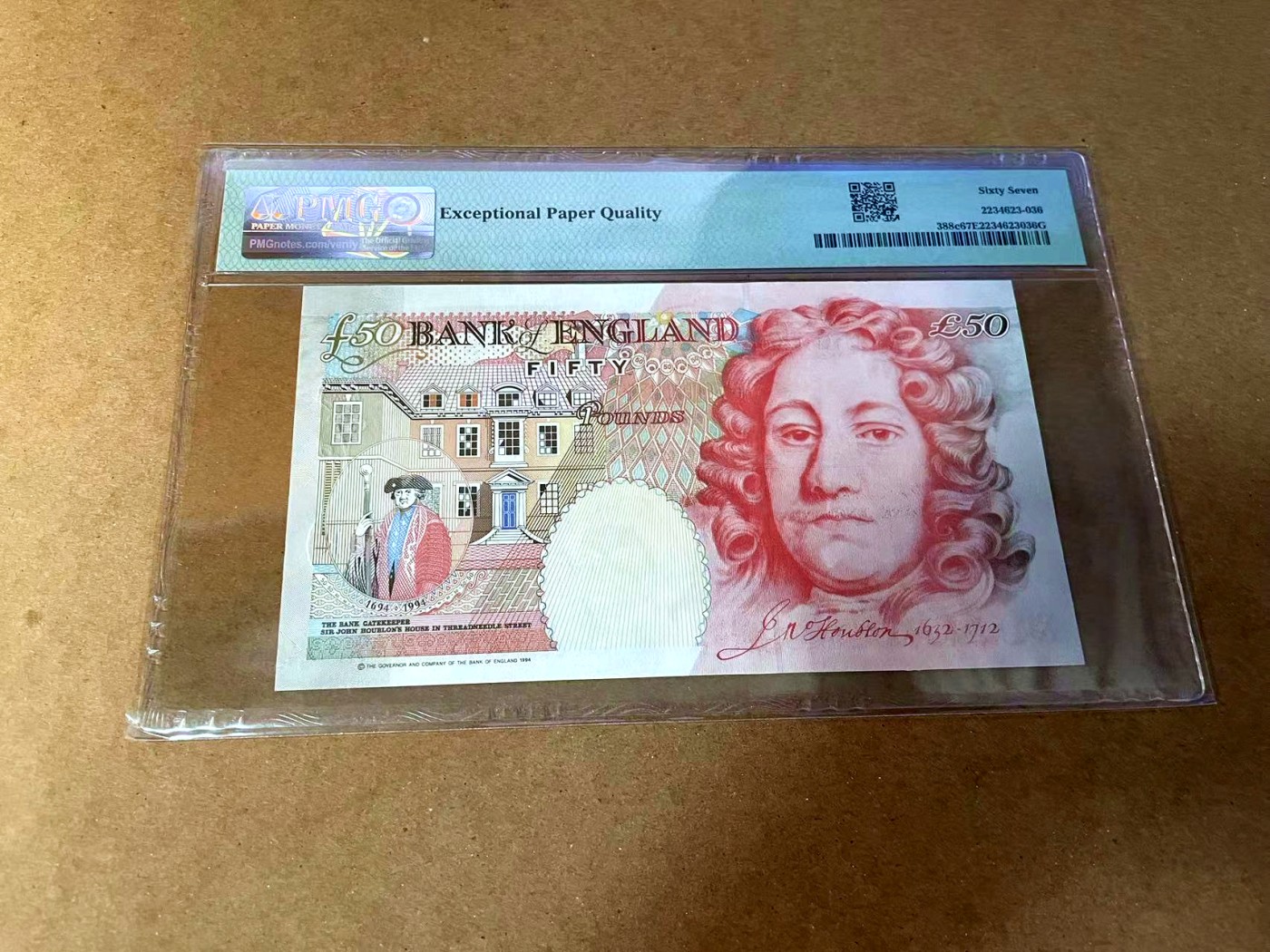 【Blue Auction】✨世界纸币精拍第464期【精】  英国  1994年50镑 PMG67EPQ 高分