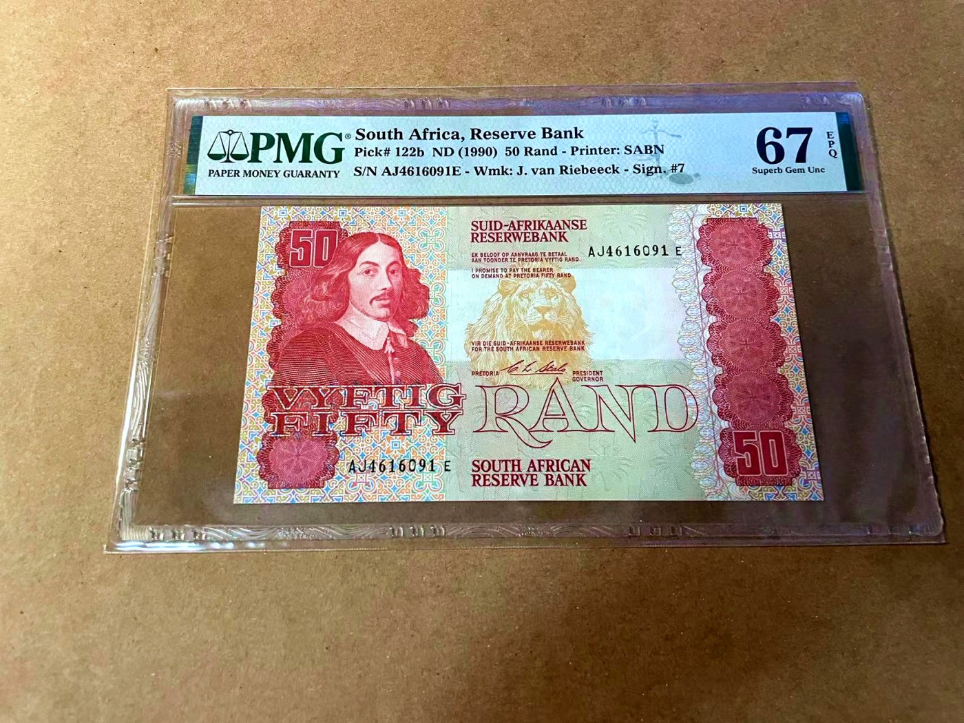 【Blue Auction】✨世界纸币精拍第464期【精】 南非 1990年50兰特 PMG67EPQ 高分