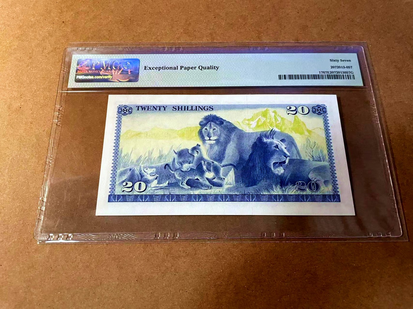 【Blue Auction】✨世界纸币精拍第464期【精】 【无47】肯尼亚 1978年20先令 PMG67EPQ 高分