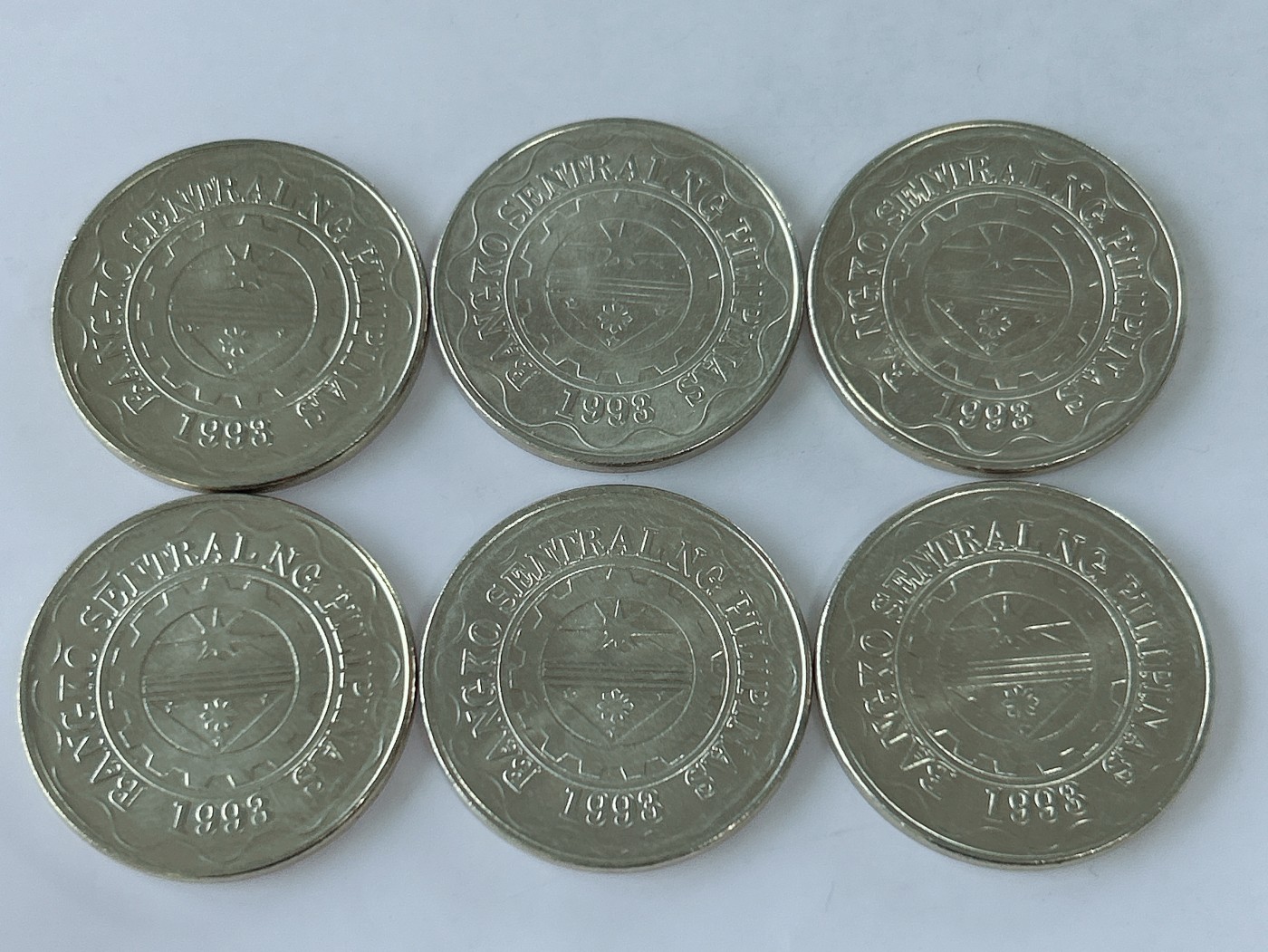 第一海外回流一元起拍收藏 散币专场 第82期 菲律宾5比索 原光品 6枚