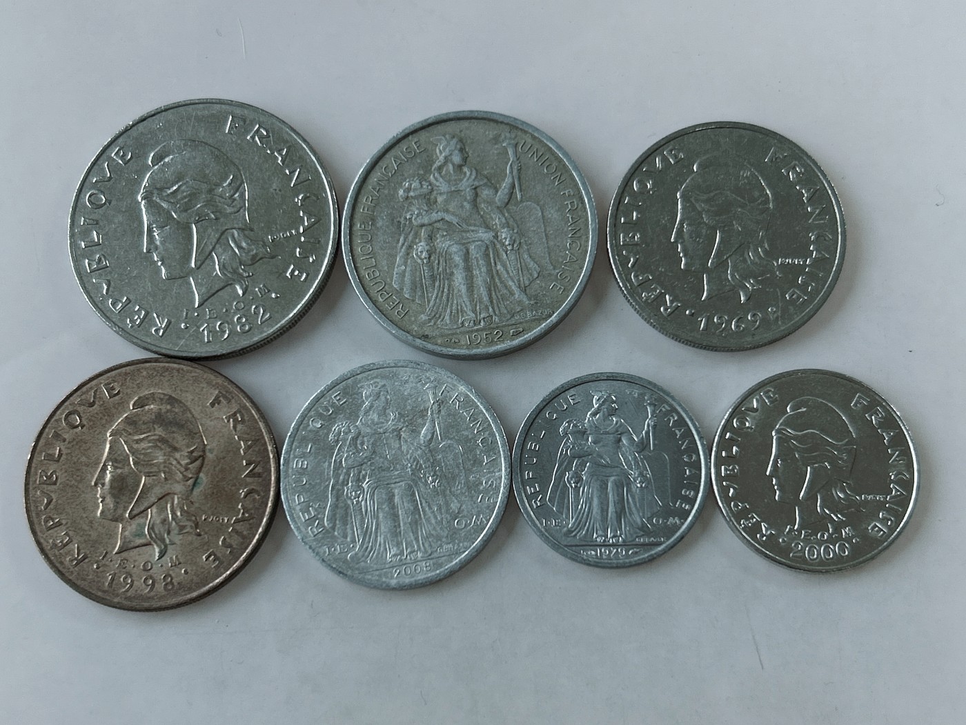 第一海外回流一元起拍收藏 散币专场 第82期 法属波利尼西亚7枚套