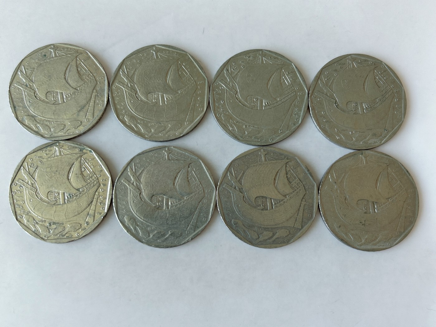 第一海外回流一元起拍收藏 散币专场 第83期 葡萄牙50埃斯库多 8枚