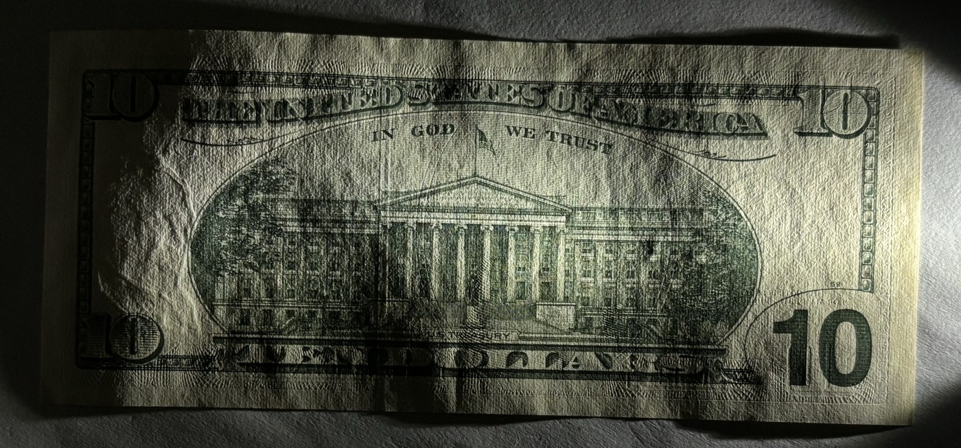 Chase Auction 第28期 - - 外钞、民国钞和人民币混合场！ 2001年 大头版 10美元 C区首发A冠 豹子尾222