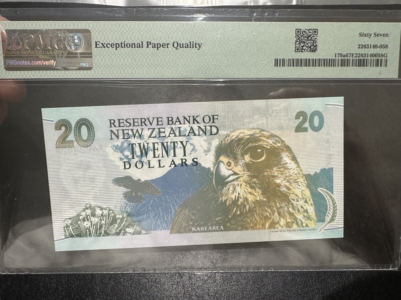 《外钞收藏家》第三百六十二期 1992年新西兰20 首发AA冠 PMG67 无47 靓号
