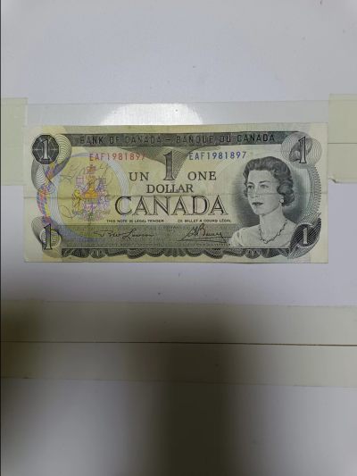 【20230423】非全新纸币第131场 - 加拿大1元，有字迹