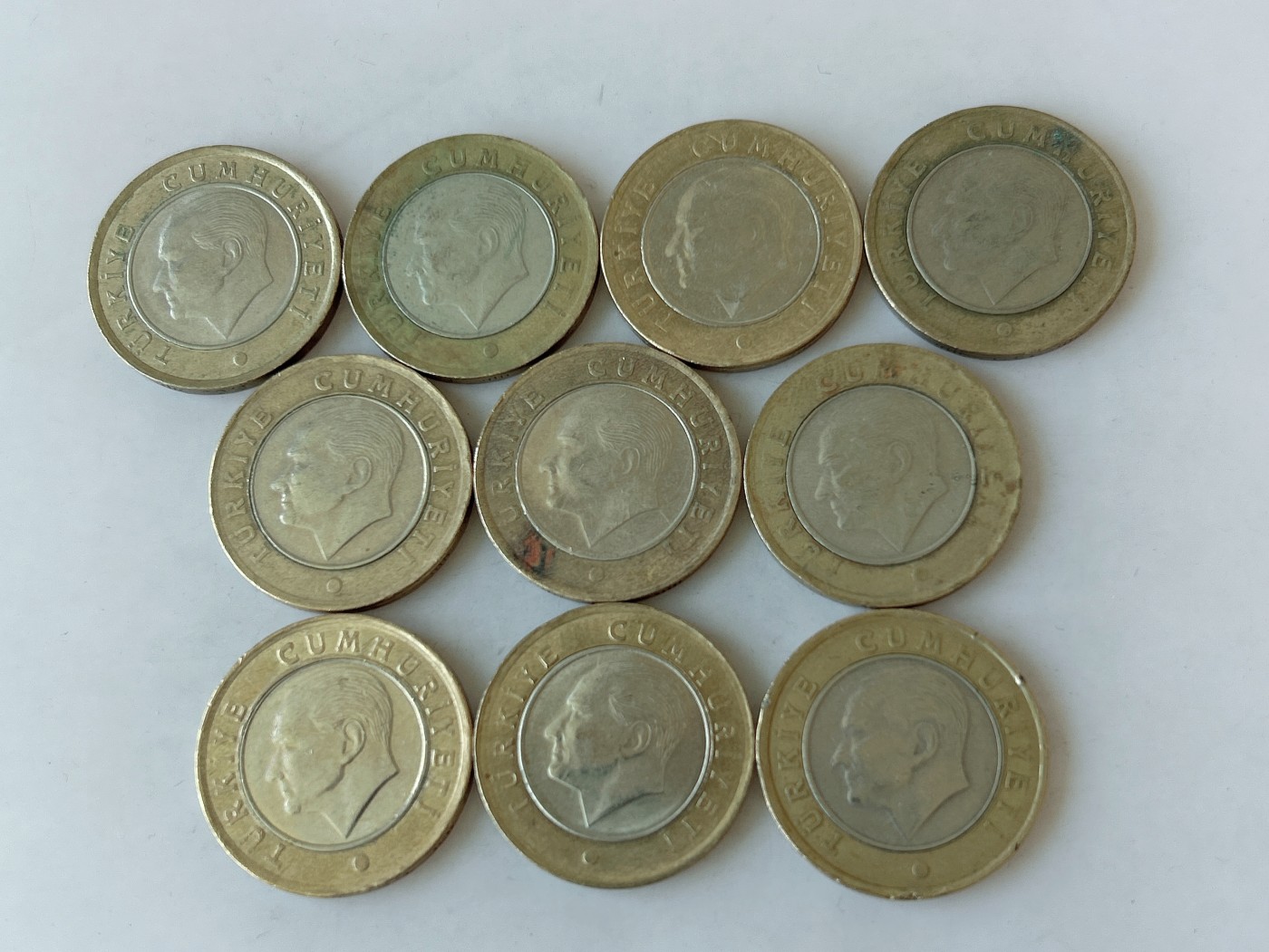 第一海外回流一元起拍收藏 散币专场 第83期 土耳其1里拉双色币 10枚