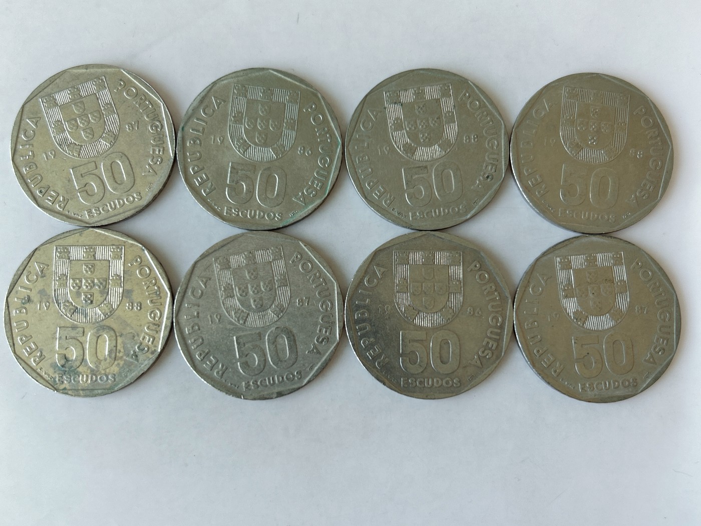 第一海外回流一元起拍收藏 散币专场 第83期 葡萄牙50埃斯库多 8枚