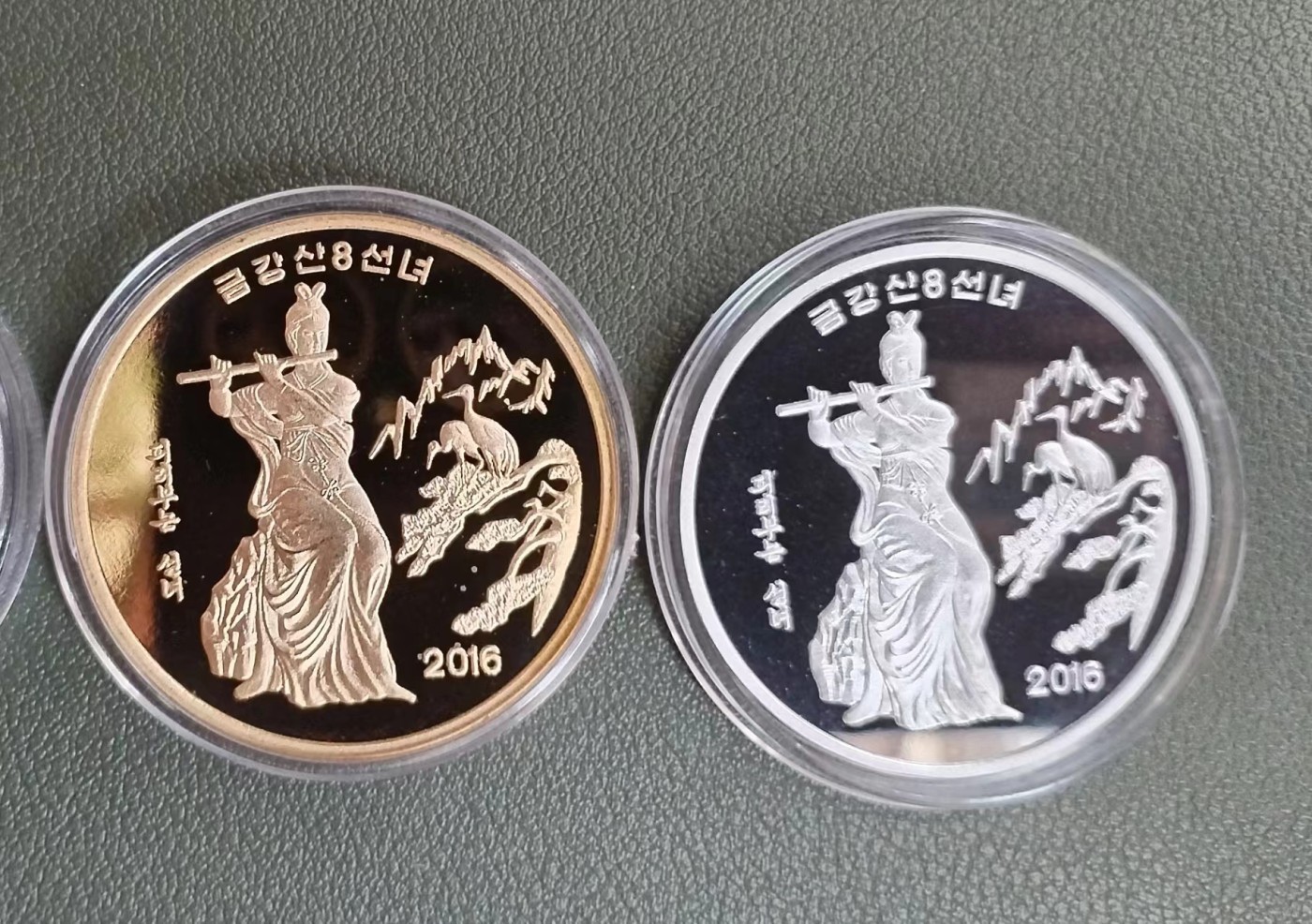 朝鲜仙女吹笛铜铝对