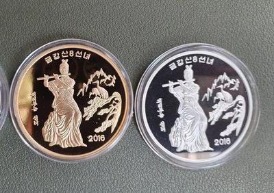 朝鲜仙女吹笛铜铝对 - 朝鲜仙女吹笛铜铝对