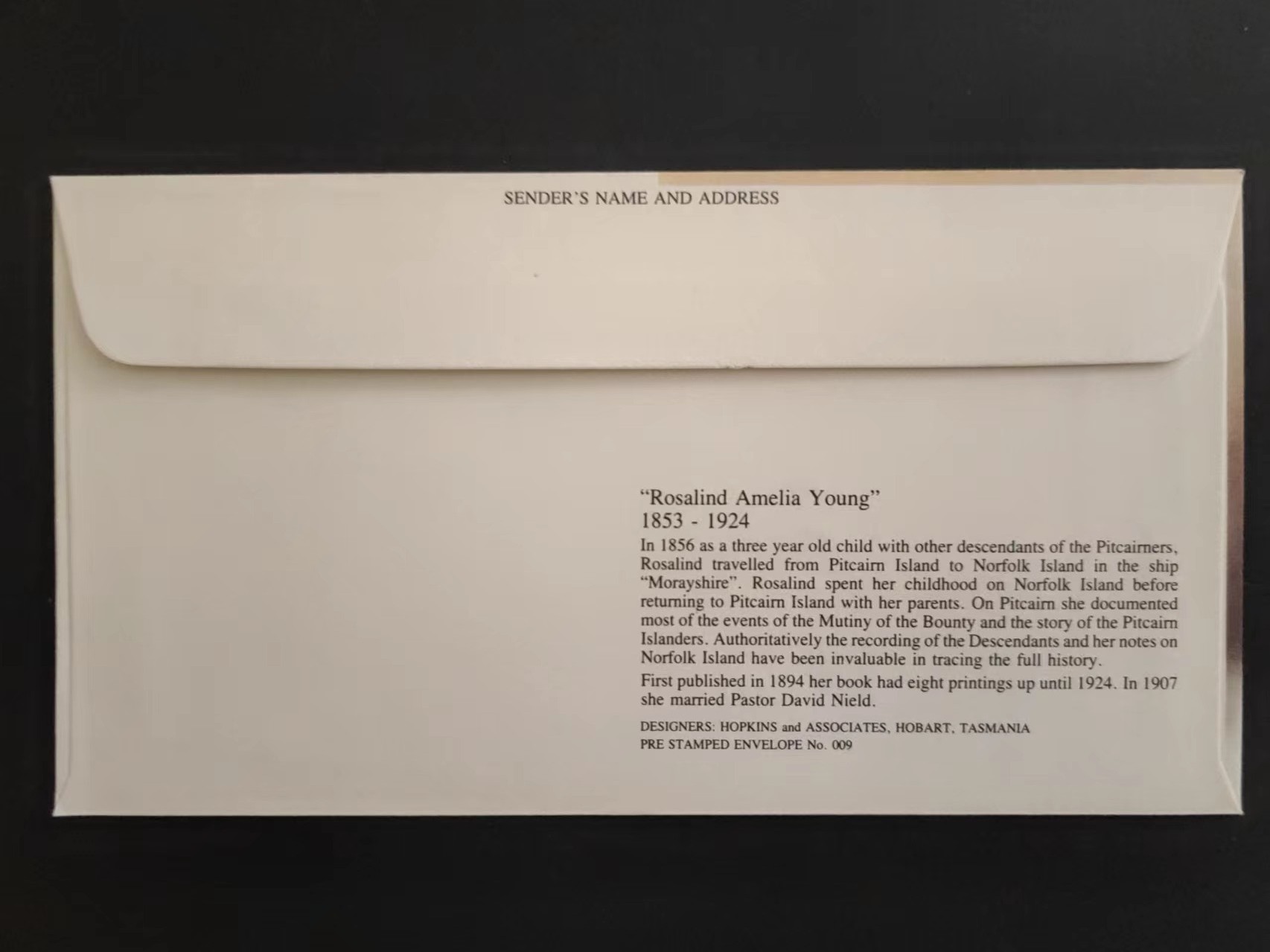 多国邮封✌（拍卖专场）精品🔥专场 第61场 Rosalind Amelia年轻作家和历史学家