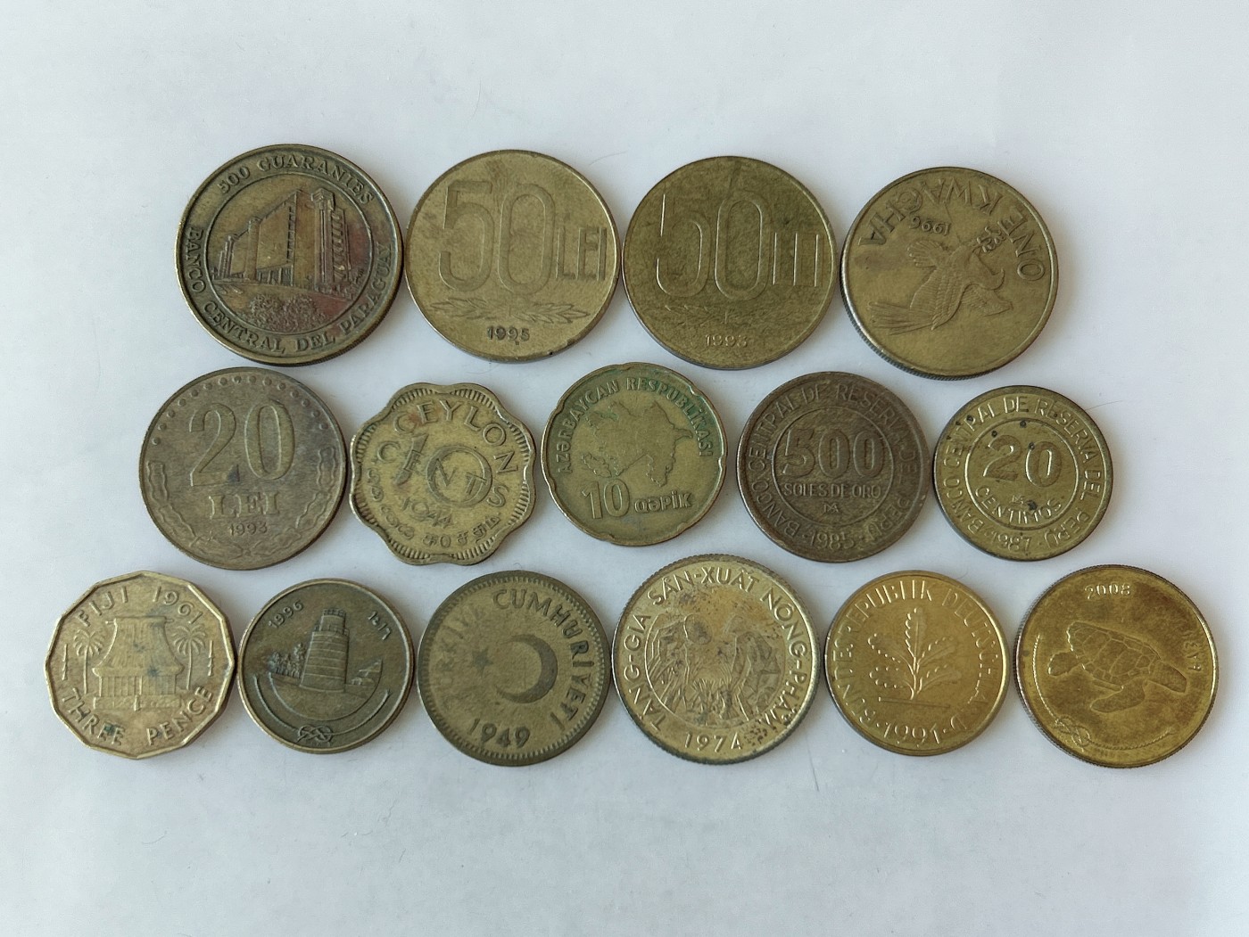 第一海外回流一元起拍收藏 散币专场 第83期 黄铜币一组 15枚