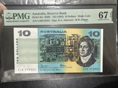 《外钞收藏家》第三百六十二期 - 1985年澳大利亚10元 PMG67 乱蛇号