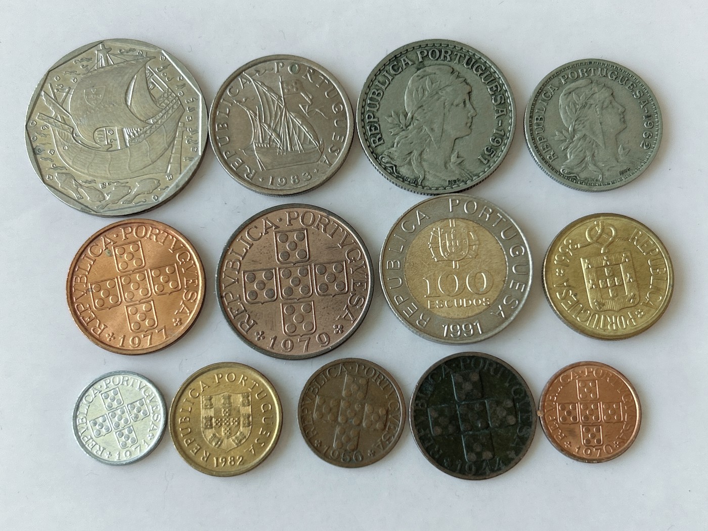 第一海外回流一元起拍收藏 散币专场 第83期 葡萄牙硬币 13枚 无重复