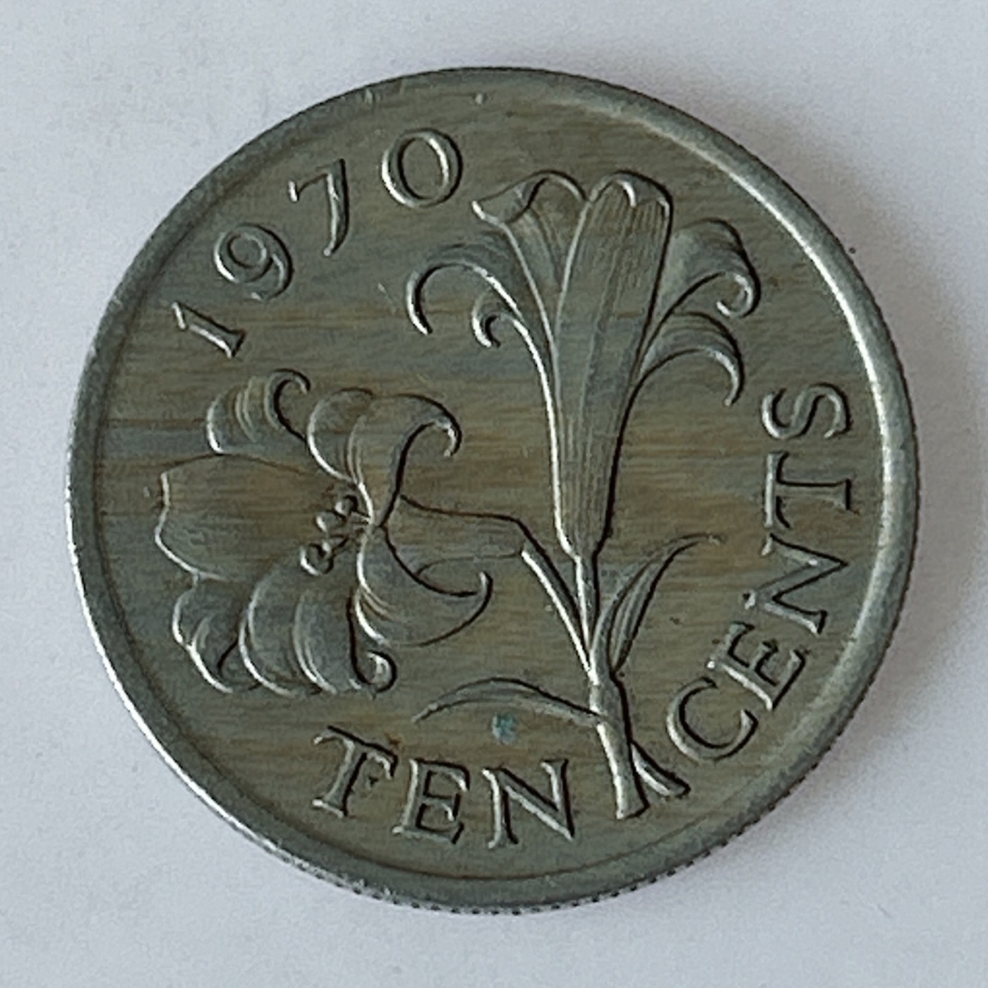 海外回流1元起拍小铺 各国钱币散币场 第11期 百慕大群岛1970年10分硬币
