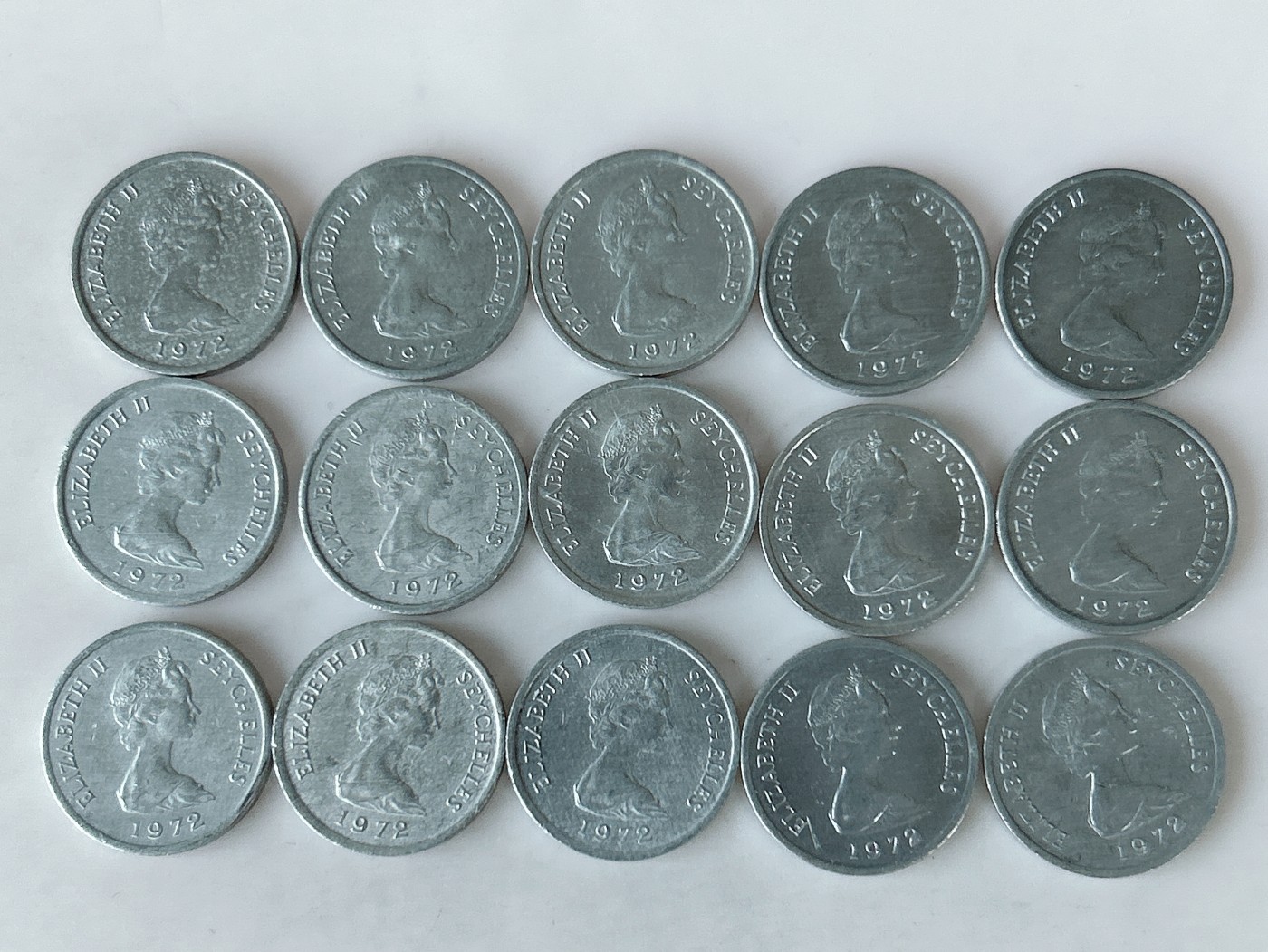 第一海外回流一元起拍收藏 散币专场 第83期 英属塞舌尔1分铝币 15枚