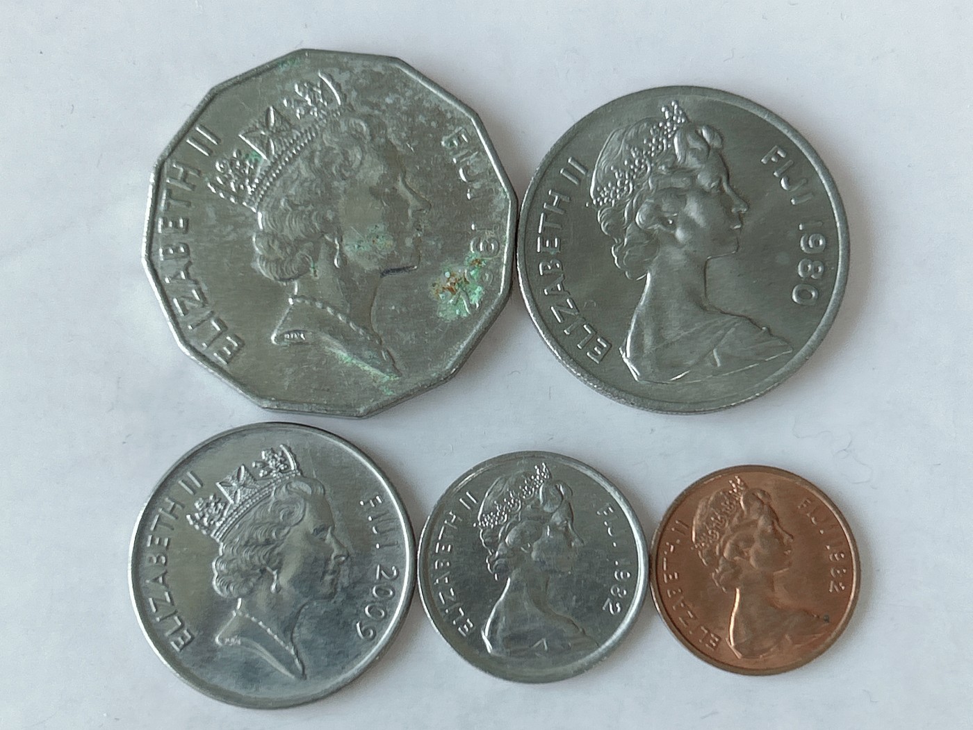 第一海外回流一元起拍收藏 散币专场 第83期 斐济硬币5枚