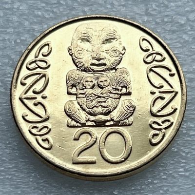 海外回流1元起拍小铺 各国钱币散币场 第11期 - 新西兰1990年20分镀金币