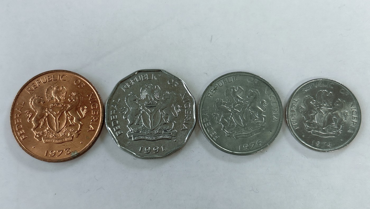 第一海外回流一元起拍收藏 散币专场 第83期 尼日利亚硬币4枚