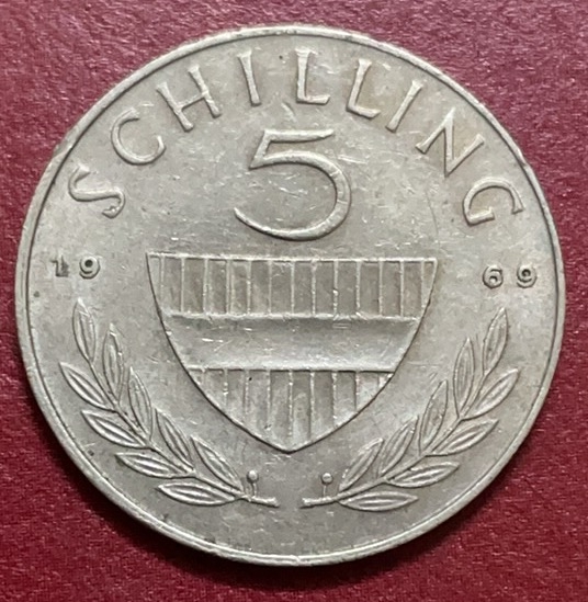 神仙姐姐散币好品专场第三十三期（无佣金满邮自动发出 1969 年奥地利 5 先令