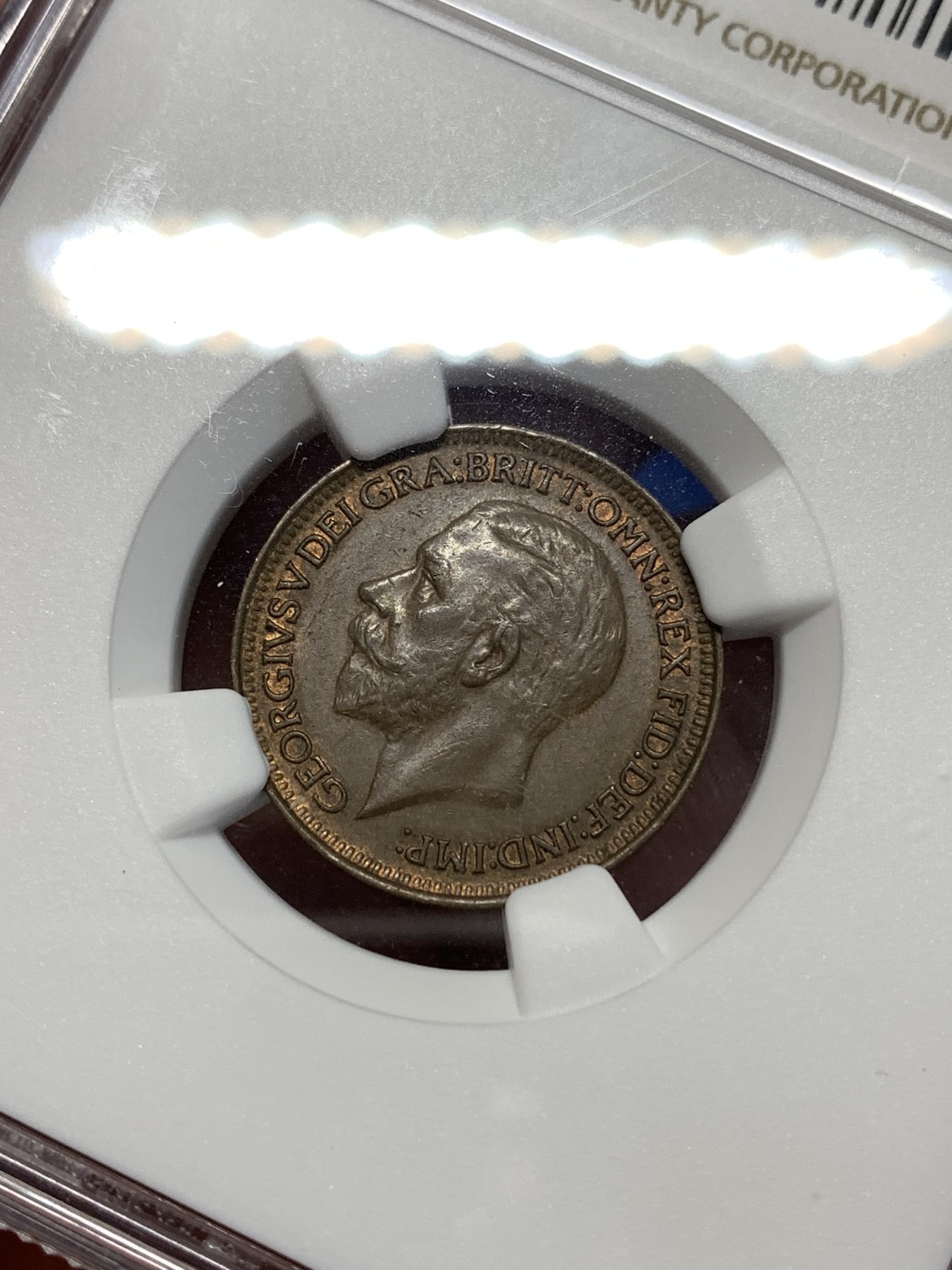 《竞宝斋》第260场-周日，周一，周二 3场连拍 (全场包邮) NGC MS64BN 英国1930年乔五1法新铜币