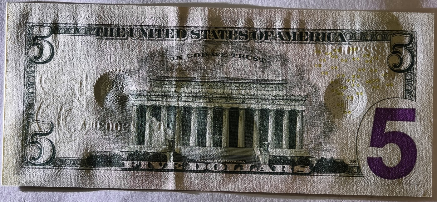 紫瑗钱币——第341期拍卖——纸币场 美国 2017年 D版 A序列 亚伯拉罕·林肯 5美元 彩色版 UNC