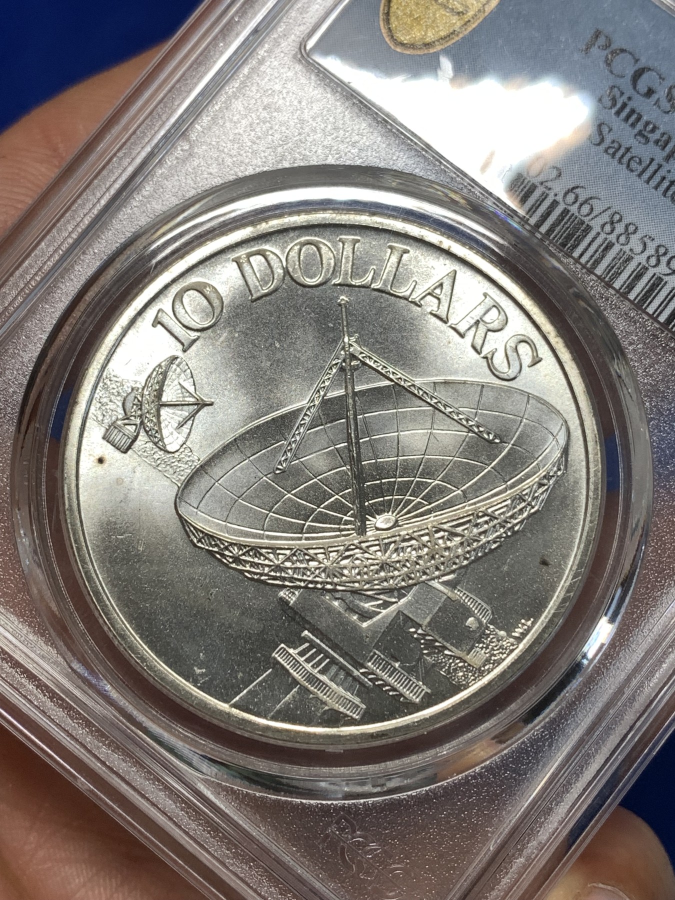 《竞宝斋》第260场-周日，周一，周二 3场连拍 (全场包邮) PCGS MS66 新加坡1979年雷达10元银币