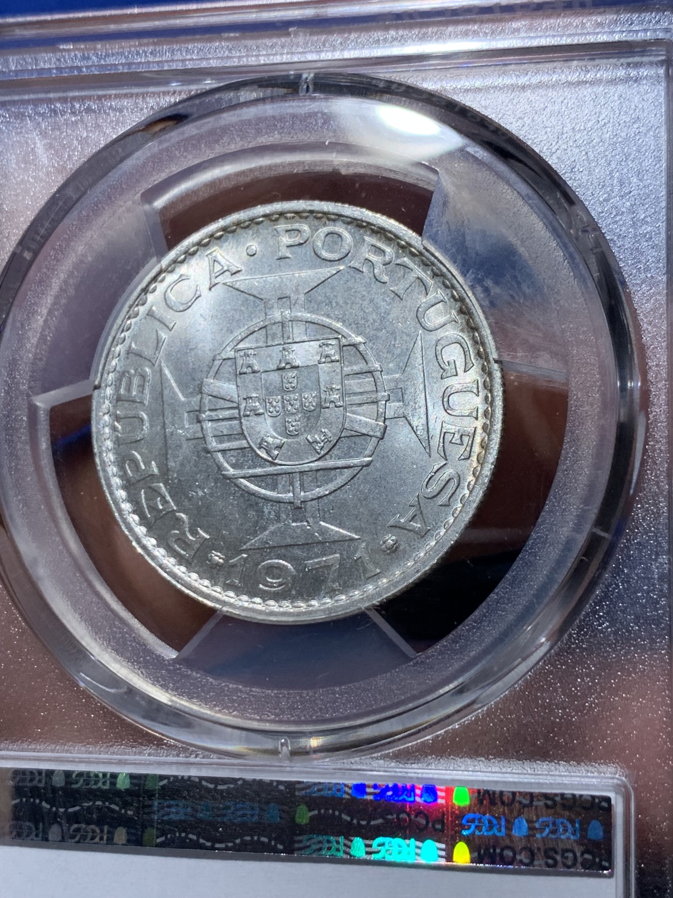 《竞宝斋》第260场-周日，周一，周二 3场连拍 (全场包邮) 亚军分 PCGS MS65  澳门1971年伍圆银币 高分好状态