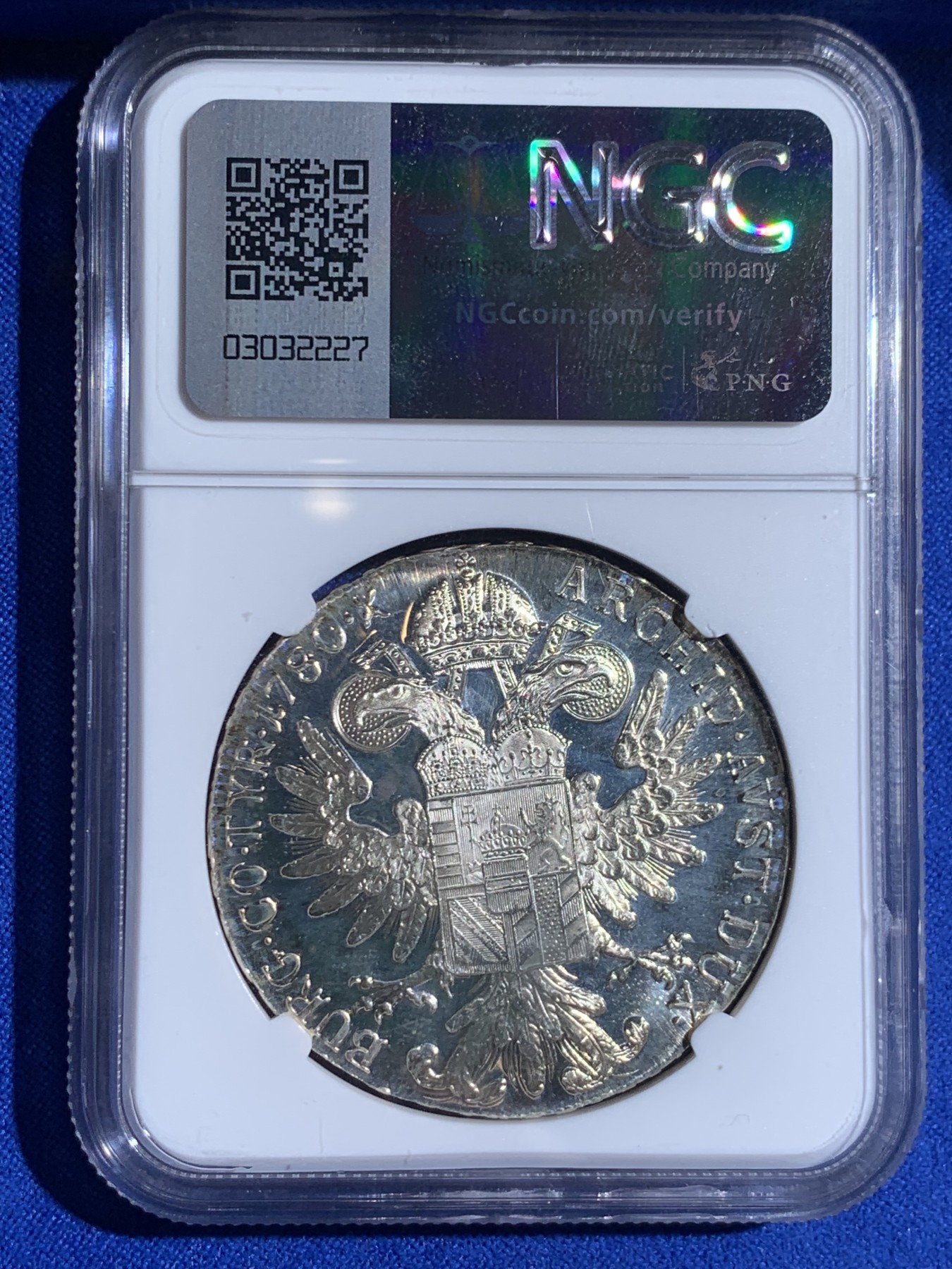 《竞宝斋》第260场-周日，周一，周二 3场连拍 (全场包邮) NGC PF66 1780年奥匈帝国奥地利女王大奶妈1泰勒官方后铸版，原汁原味五彩包浆，PROOF镜面状态精制币，高分经典品种