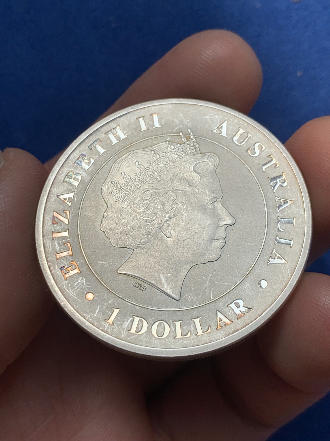 《竞宝斋》第260场-周日，周一，周二 3场连拍 (全场包邮) 2014年澳洲咸水鳄一盎司投资银币 999银