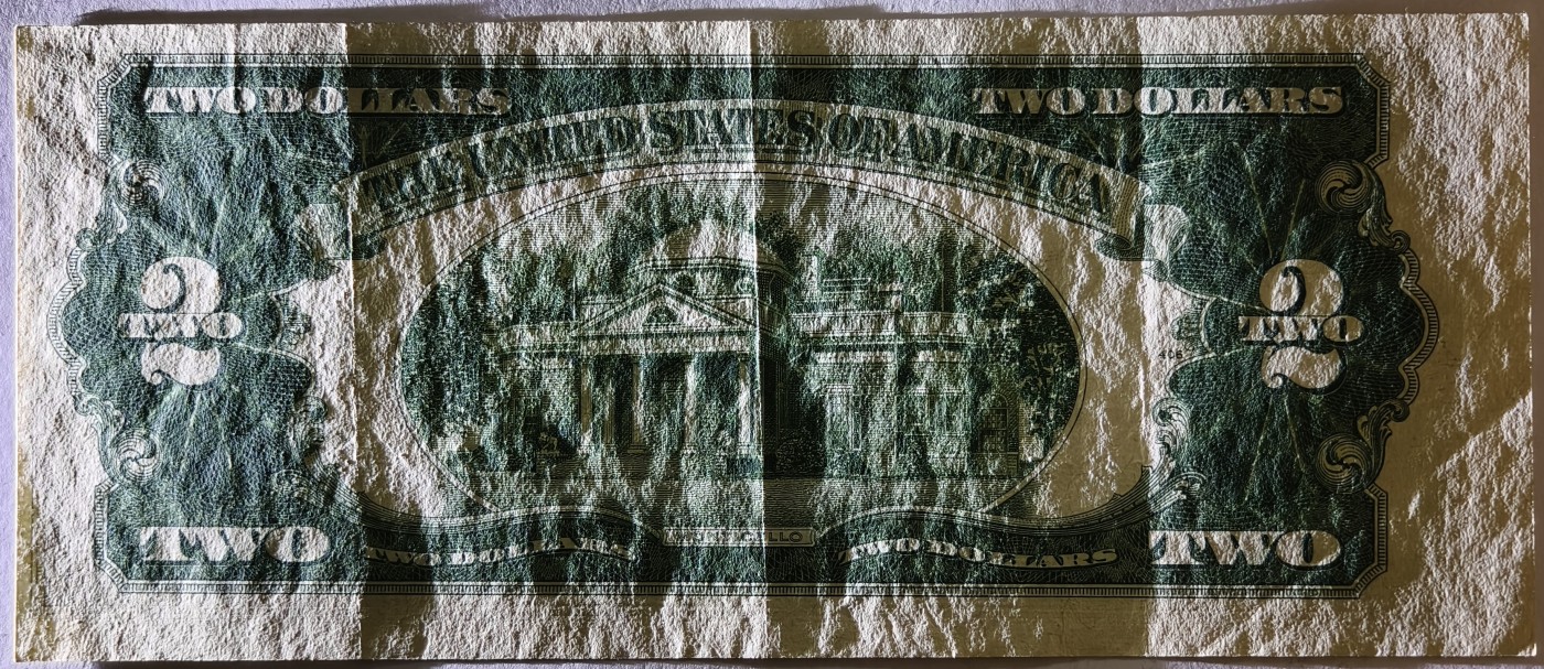 紫瑗钱币——第341期拍卖——纸币场 美国 1953年 A序列 托马斯·杰斐逊 2美元 红印 政府券 流通品