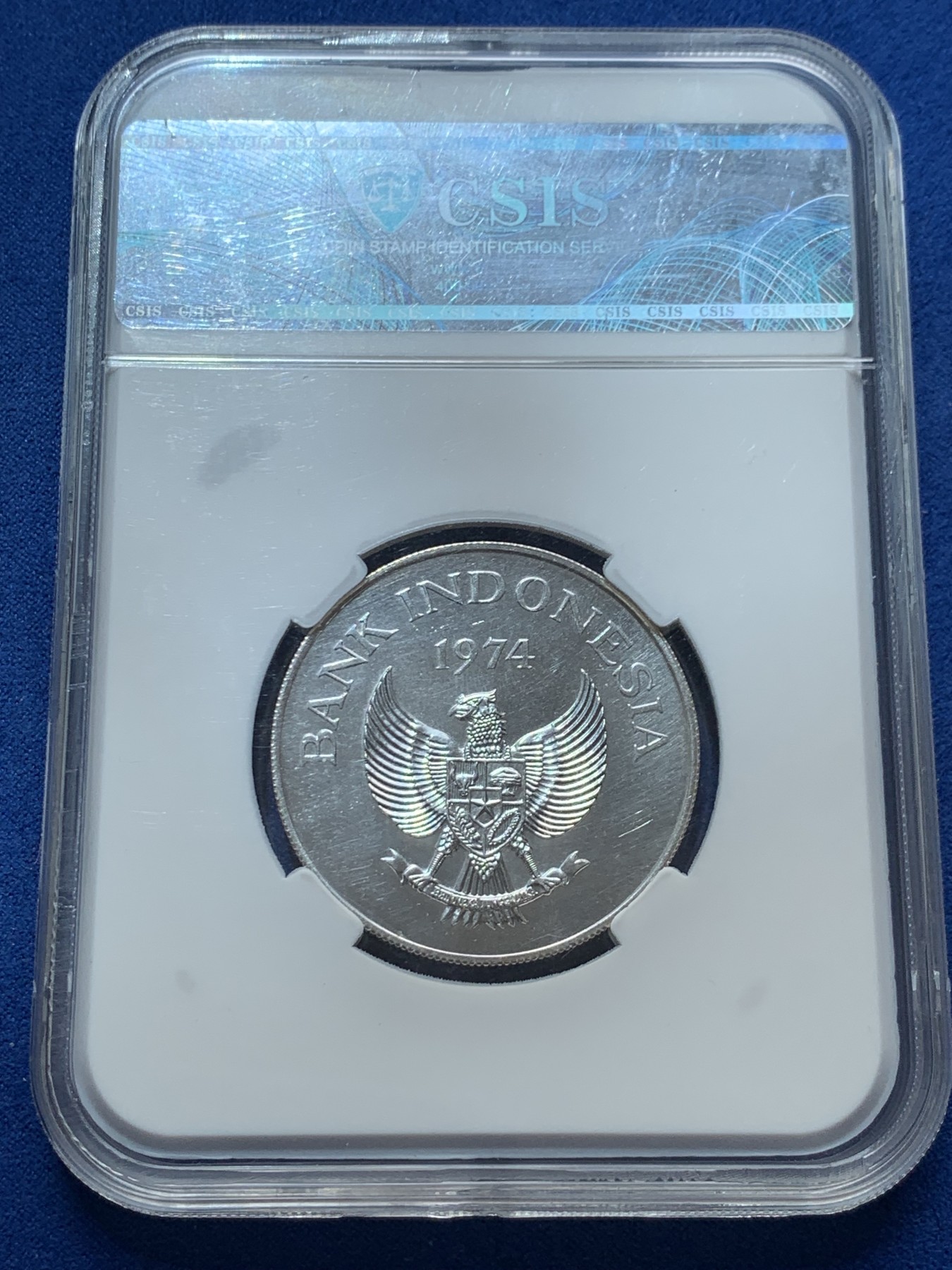 《竞宝斋》第260场-周日，周一，周二 3场连拍 (全场包邮) CSIS MS67 印度尼西亚1974红毛猩猩5000R大银币