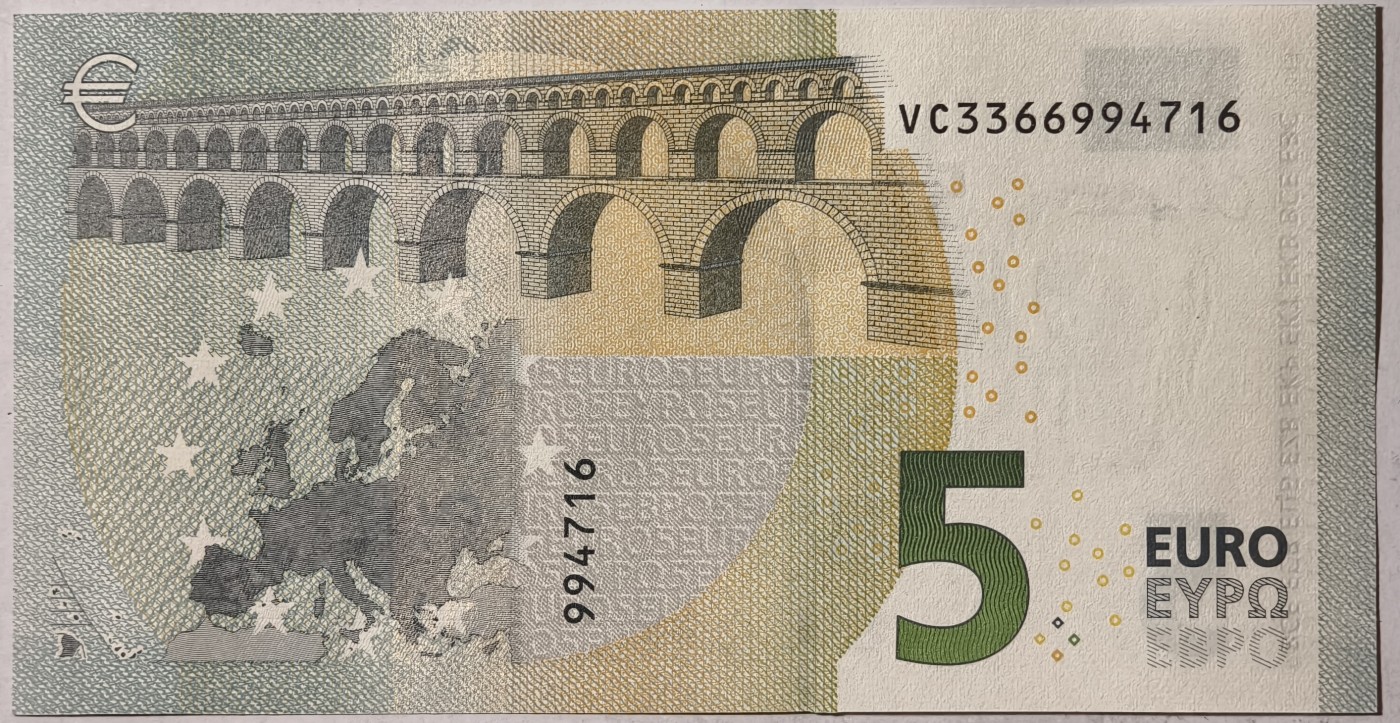 紫瑗钱币——第341期拍卖——纸币场 欧元 西班牙 2013年 加尔桥 5欧元 UNC