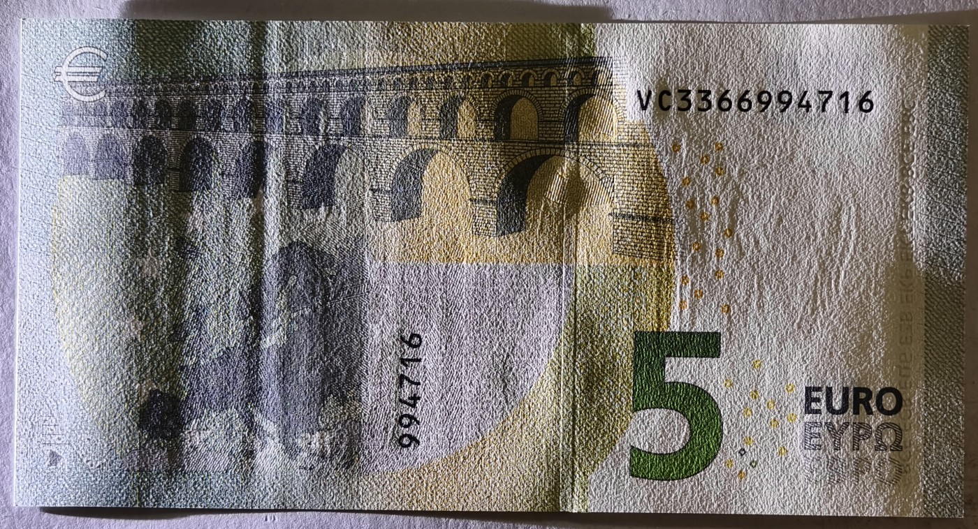 紫瑗钱币——第341期拍卖——纸币场 欧元 西班牙 2013年 加尔桥 5欧元 UNC