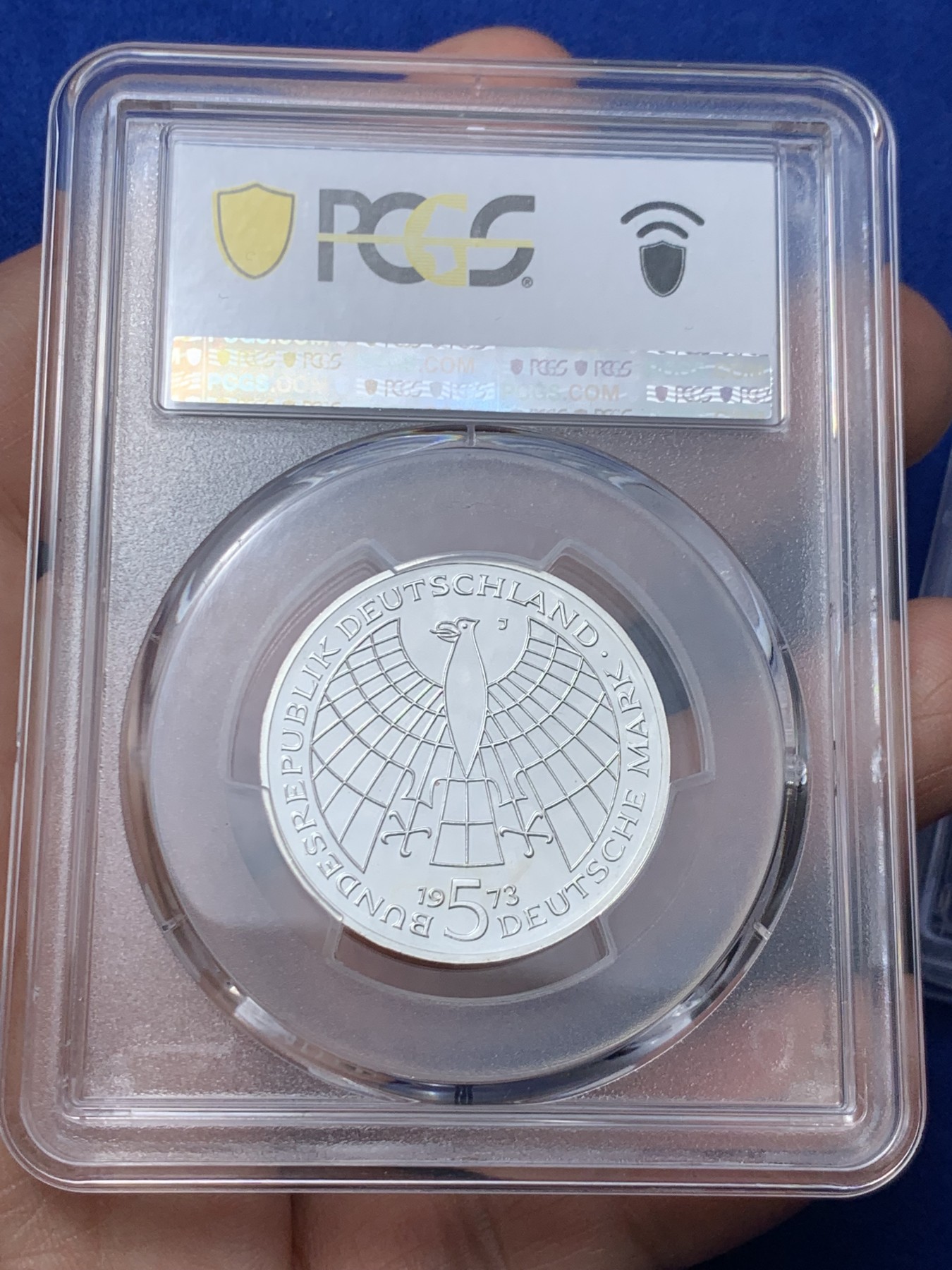 《竞宝斋》第260场-周日，周一，周二 3场连拍 (全场包邮) PCGS金盾 PR68CAM 德国1973年哥白尼日心说5马克精制银币