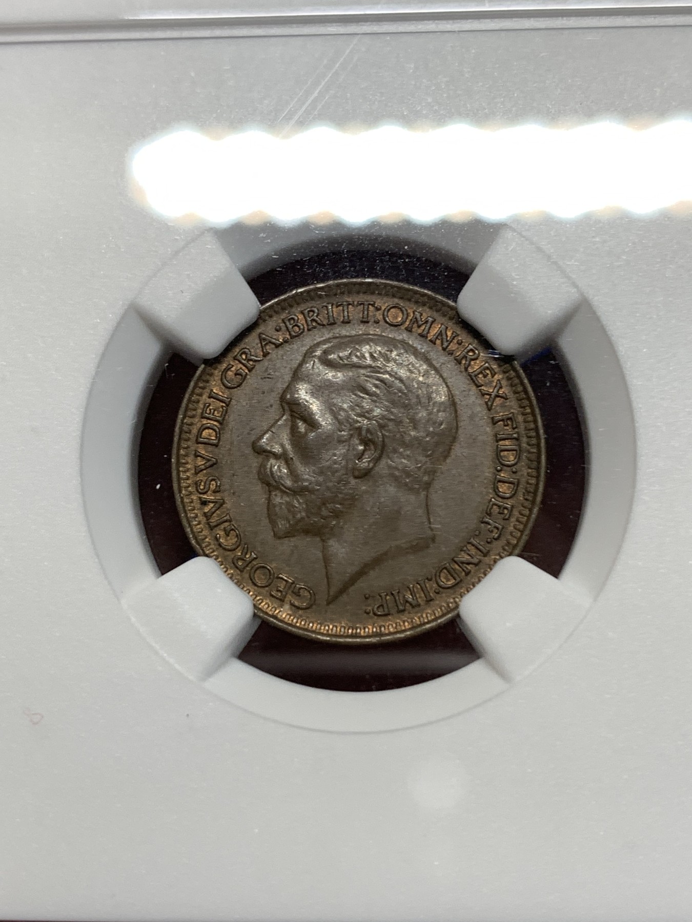 《竞宝斋》第260场-周日，周一，周二 3场连拍 (全场包邮) NGC MS64BN 英国1930年乔五1法新铜币