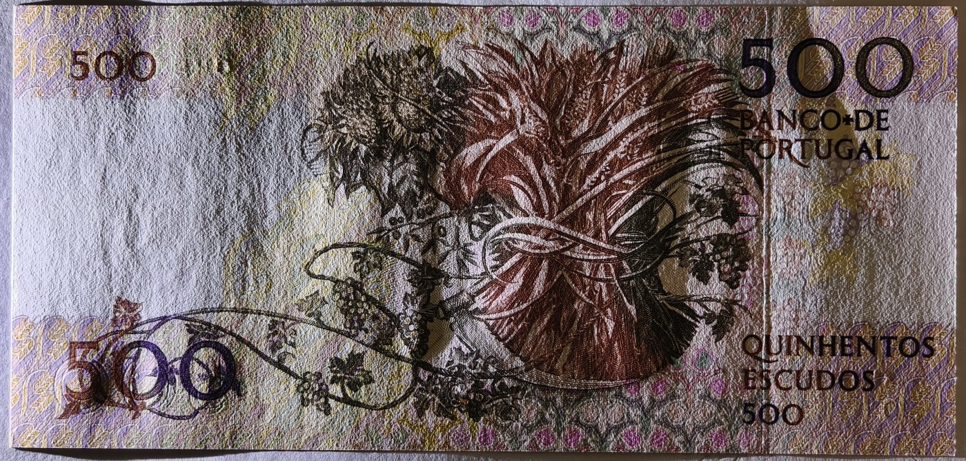 紫瑗钱币——第357期拍卖—— 纸币场 葡萄牙 1993年 11月4日 莫西尼奥 500埃斯库多 UNC (P-180f)