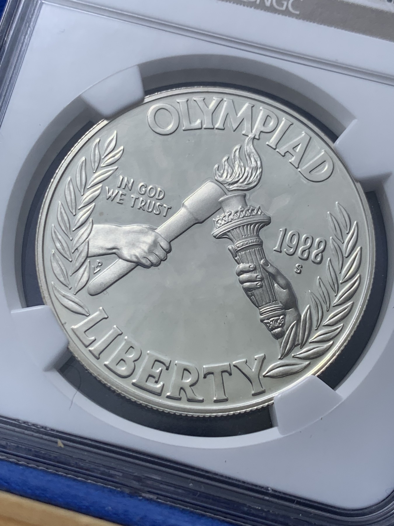 《竞宝斋》第260场-周日，周一，周二 3场连拍 (全场包邮) NGC PF69UC 美国1988年S版奥运1美元大银币