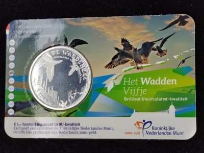 巴斯克收藏第255期 原盒，套币，卡册专场 4-5月30/1/2 号三场连拍 全场包邮 - 荷兰 威廉-亚历山大 2016年 5欧元铜镀银币卡封 瓦登-联合国教科文组织世界遗产系列 小版