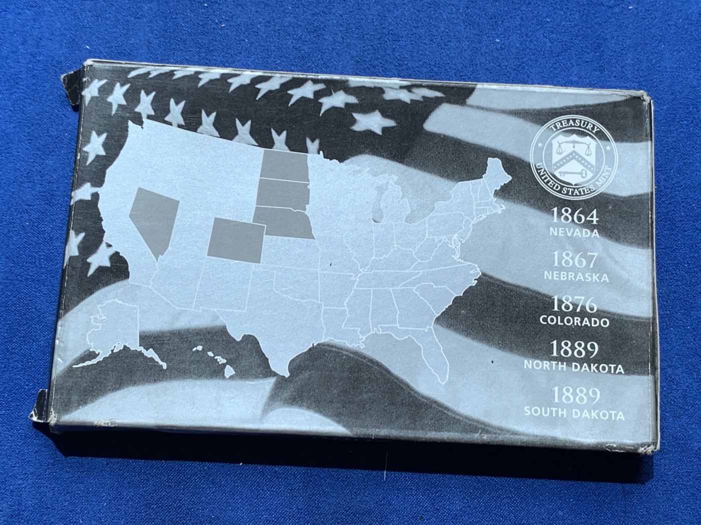 《竞宝斋》第260场-周日，周一，周二 3场连拍 (全场包邮) 美国2006年精制银币 5枚套纪念币