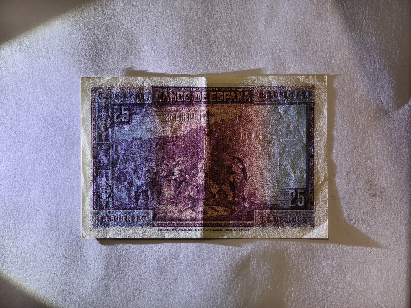 紫瑗钱币——第341期拍卖——纸币场 西班牙 1928年 卡尔德隆 25比塞塔 AU