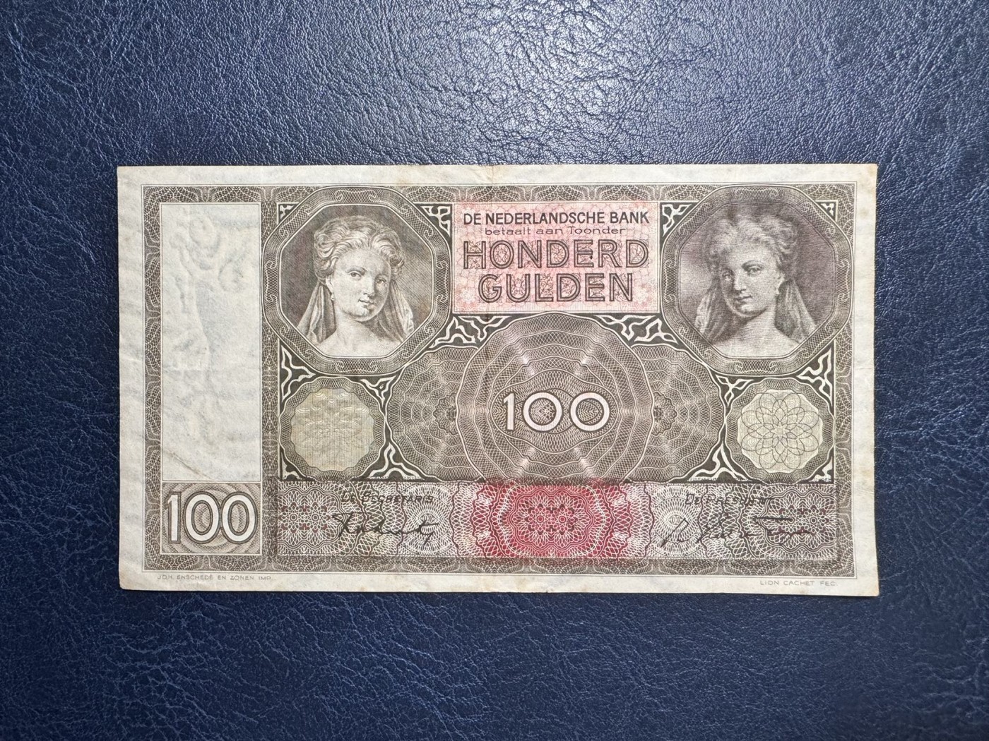 收藏联盟Quantum Auction 第340期拍卖  荷兰1942年100盾 品相如图 大票幅 
