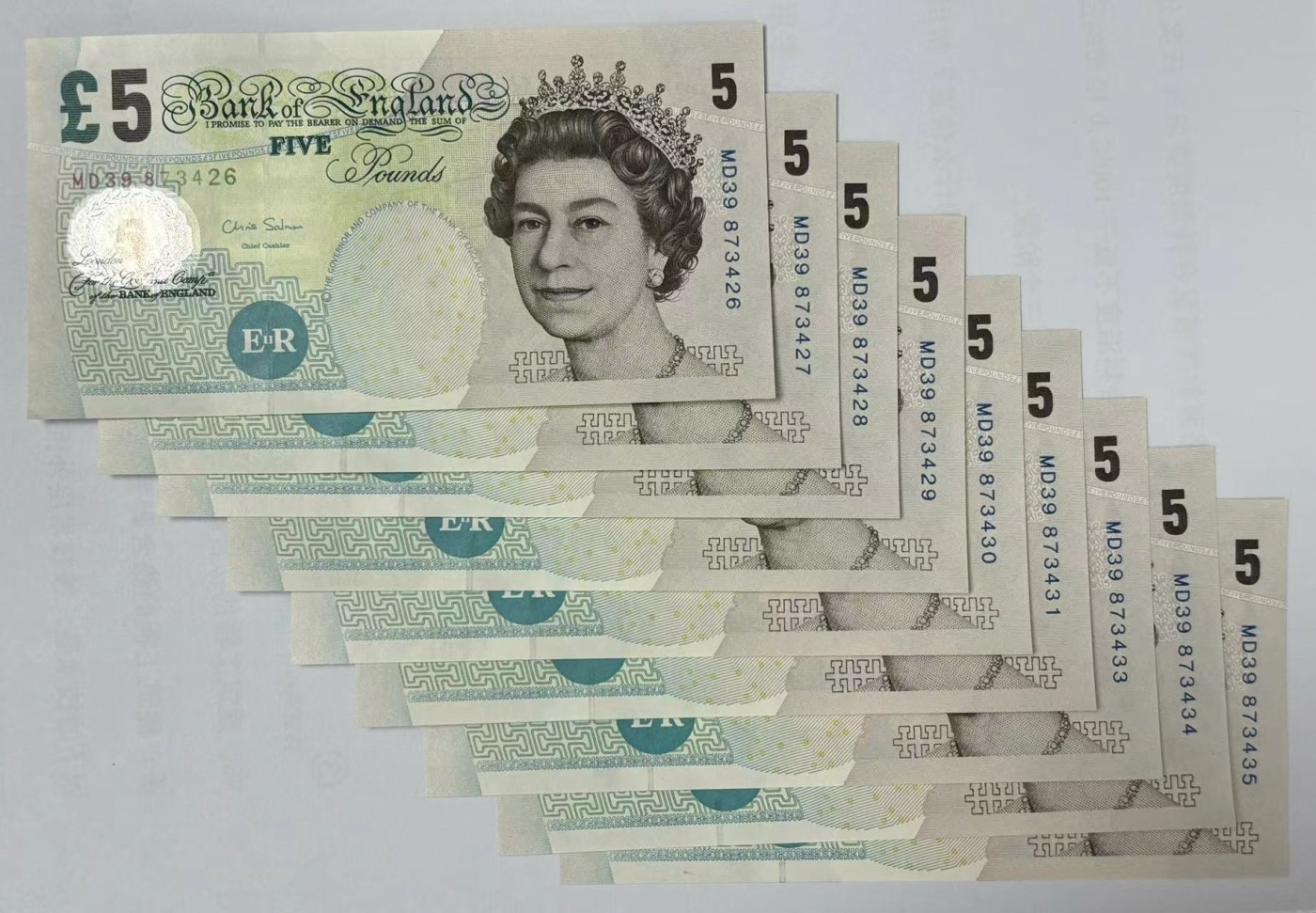 Chase Auction 第28期 - - 外钞、民国钞和人民币混合场！ 英镑 英格兰银行 14张 有连号