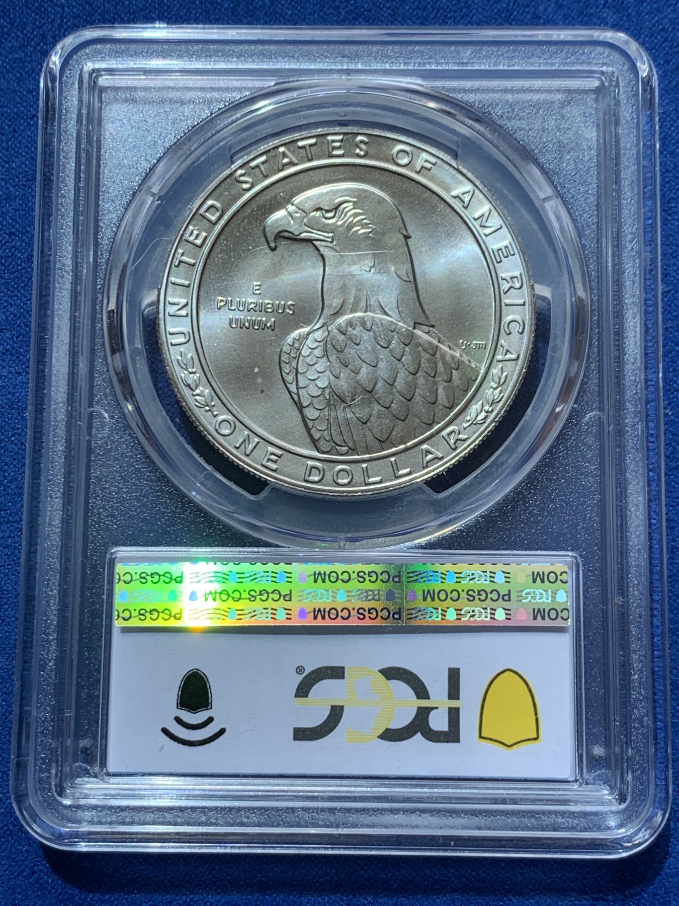 《竞宝斋》第260场-周日，周一，周二 3场连拍 (全场包邮) PCGS MS69 美国1983年D版奥运1美元大银币