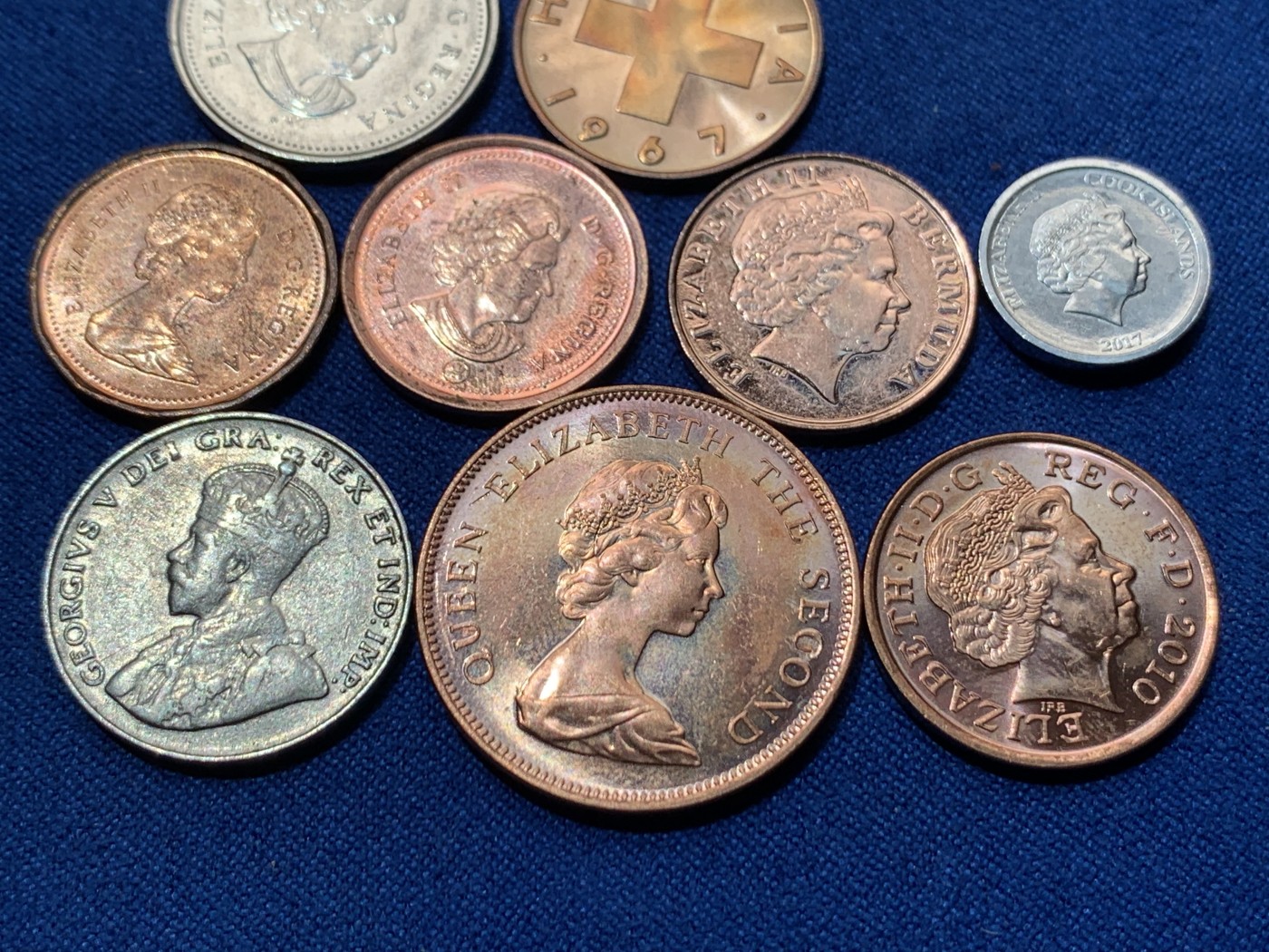 《竞宝斋》第260场-周日，周一，周二 3场连拍 (全场包邮) 9枚一组 英系散币