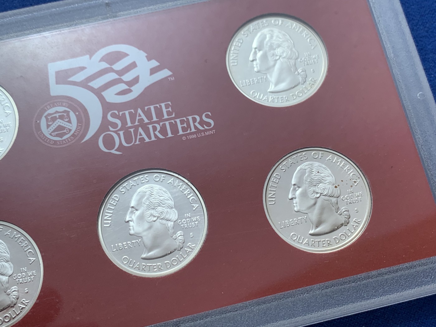 《竞宝斋》第260场-周日，周一，周二 3场连拍 (全场包邮) 美国2006年精制银币 5枚套纪念币