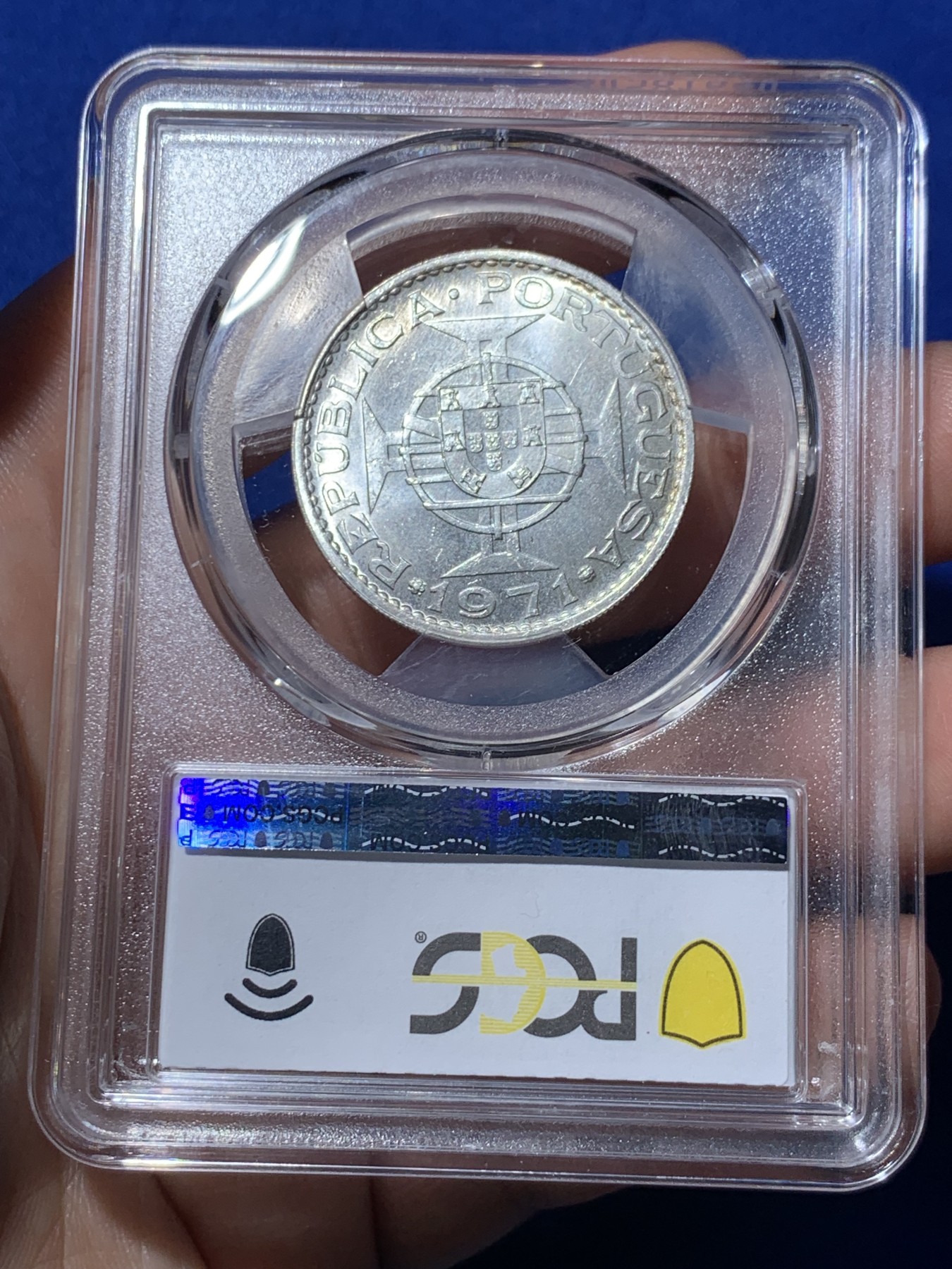 《竞宝斋》第260场-周日，周一，周二 3场连拍 (全场包邮) 亚军分 PCGS MS65  澳门1971年伍圆银币 高分好状态
